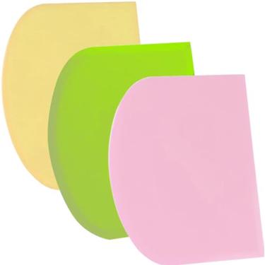 Imagem de SURDOCA Raspador de massa raspador de bancada - Raspador de tigela flexível de plástico 3P 24 x 15,5 cm, raspador de bolo com bordas afiadas e ângulos. Ferramentas de decoração de assadeiras