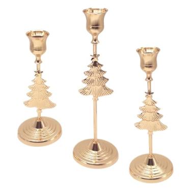 Imagem de MotiveTech Conjunto de 3 Castiçais de Ferro para Velas, Ideal para Casamentos, Festas e Celebrações na Mesa, Cozinha e Natal, Style a
