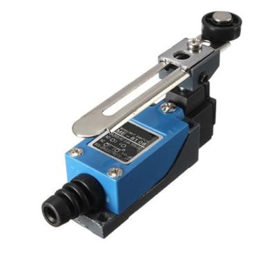 Imagem de Mini interruptor de limite do braço da alavanca rolo ajustável rotativo compacto - modelo ME-8108, ação momentânea