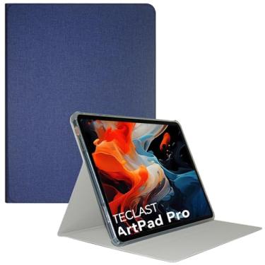 Imagem de AKNICI Capa para tablet TECLAST Artpad Pro 12,7 polegadas Android 15 Tablet, capa fólio fina de couro PU com capa traseira de TPU macio para despertar/hibernar automaticamente, suporte dobrável para