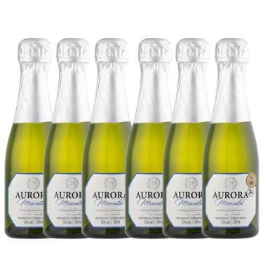 Imagem de Kit 6 Aurora Mini Espumante Moscatel Branco 187ml - Vinícula Aurora