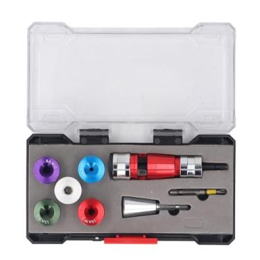 Imagem de Garosa Descascador de Fio de Broca Elétrica e Conjunto de Ferramentas para 6 8 10 12 14 AWG Fios Rígidos Sólidos de Liga de Alumínio Kit de Fixação de Decapagem de Cabos de Eletricista