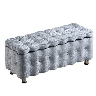 Imagem de FAMEOYA Banco de janela banco de cama banco banco banco de descanso banco mudando seus sapatos banco de armazenamento banco quarto cama final sala de estar sofá banco otomano (cor: roxo, tamanho: 40