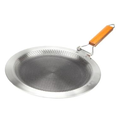 Imagem de Generic Frigideira redonda portátil de aço inoxidável para crepes, compatível com fogões a gás e de indução, ideal para churrasco e grelha, 34 Cm