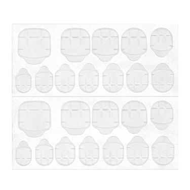 Imagem de Semme 24 Peças Adesivo de Cola para Unhas Resina Flexível à Prova D'água Respirável Pontas de Unhas Falsas para Mulheres Meninas Adesivo Forte Transparente Reutilizável Abas Adesivas