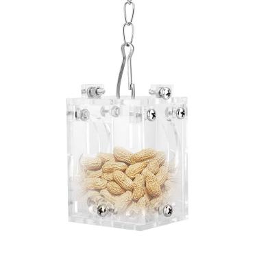 Imagem de Cryfokt Alimentador de Comida de Papagaio, Quebra-cabeça Educacional de Acrílico de, Brinquedos para Pássaros, Hamster, Coelho, Esquilo Branco, 6 Placas Acrílicas e Acessórios