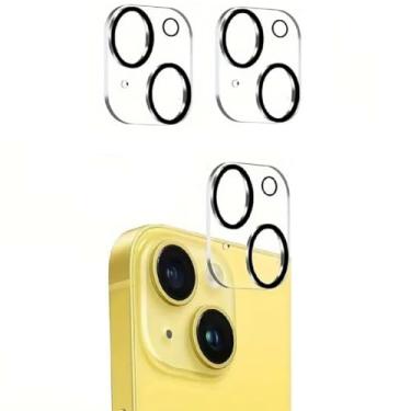 Imagem de Protetor de lente de câmera para iPhone 13 e iPhone 13 Mini, vidro temperado, dureza 9H, ultra HD, antiarranhões, fácil de instalar, compatível com capas [não afeta fotos noturnas] [pacote com 2]