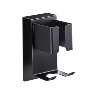 Imagem de Teadokly Suporte de alisador de cabelo de aço inoxidável para parede, suporte de modelador de cachos para parede, suporte de ferro plano adesivo para banheiro, barbearia, penteadeira, quarto