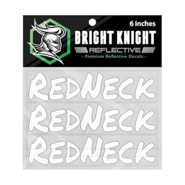 Imagem de Adesivo de janela de carro para homens, 3 peças de decalques brancos de gola vermelha compatíveis com Ram TRX, carro, capacetes, motocicletas e bicicleta da Bright Knight