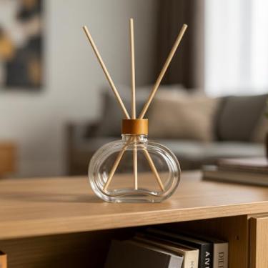 Imagem de Kit 10 Frascos Difusor de Ambiente em Vidro 28/410 – 100ml ou 280ml com Tampas e Varetas para Aromatizador(DOURADA,100ML)