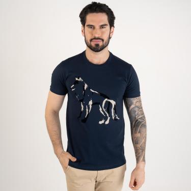 Imagem de Camiseta Acostamento Azul Marinho Shadow Suede-Masculino