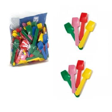 Imagem de kit 100un Pazinhas de sorvete Sobremesa coloridas pequenas - 000027431