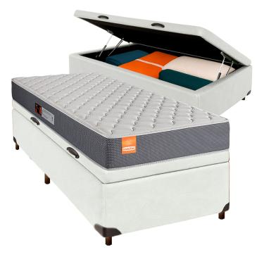 Imagem de Cama + Bau Blindado e Colchão D23 Solteiro - Pro Inducol