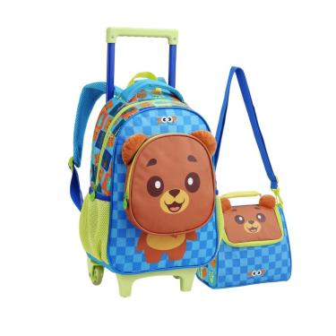 Imagem de Mochila de Rodinhas Urso Meninos Creche Infantil