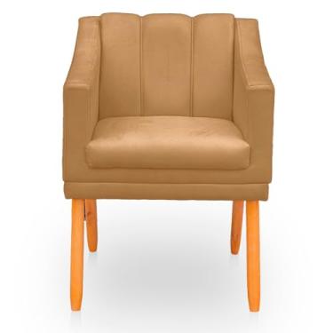 Imagem de Poltrona para Sala Moderna e Reforçada - Estofada em Suede Confortável, Ideal para Ambientes Domésticos (Capuccino)