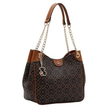 Imagem de Bolsa Chenson Monograma Cristais com 2 Divisórias Elegante Moderna e Super Funcional