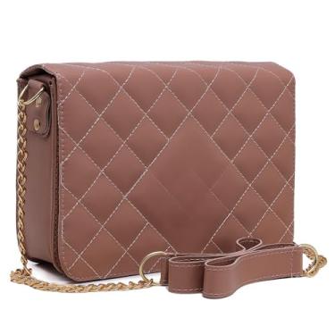 Imagem de Bolsa Feminina Transversal E Lateral De Ombro Alça Corrente (Nude)