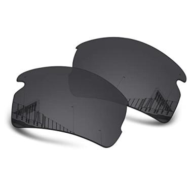 Imagem de Well-aimed Lentes de reposição compatíveis com óculos de sol Oakley Flak 2.0 | Flak 2.0 XL - preto polarizado