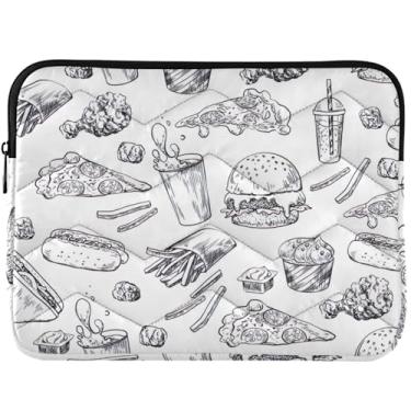 Imagem de Capa para notebook Fast Food Hambúrguer francês, fofa, fofa, para MacBook Pro, capa de 13 polegadas, universal, acessórios de computador de 13 a 14 polegadas
