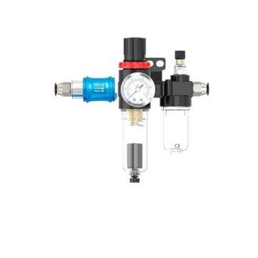 Imagem de AFC AFR Compressor de processador de ar AFC2000 filtro de ar 1/4 separador de água regulador de pressão redutor de pressão filtro de armadilha (válvula deslizante manual AFCD, com conector de 6 mm)