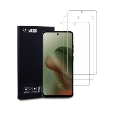 Imagem de SALMERB Pacote com 3 protetores de tela para Moto G56, cobertura total, antiarranhões, alta transparência, anti-impressões digitais, sem bolhas, vidro temperado premium