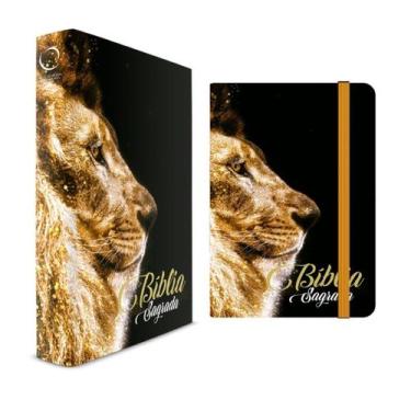 Imagem de Kit Bíblia Leão Ouro - Moleskine + Bíblia Capa Dura NAA - BOOK7