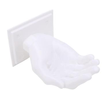 Imagem de ASHATA Ganchos de Parede Exclusivos, Gancho Montado Em Formato de Mão Impresso Em 3D para Casaco, Bolsa, Toalha, Chaves, Armazenamento Doméstico (Branco)