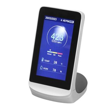 Imagem de Acouto Qualidade de CO2 WIFI - Testador de Dióxido de Carbono, Umidade e Temperatura de 3 Polegadas Com Função de Alarme para Casa e Escritório
