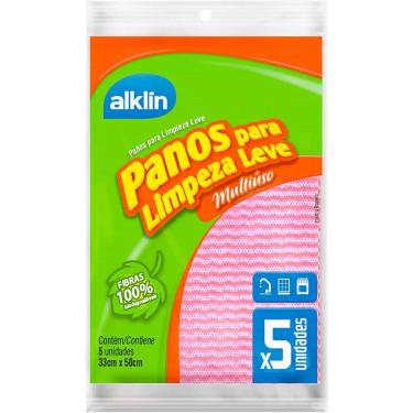 Imagem de Limpeza Leve 33x50 cm c/ 5 unid., Alklin, Rosa