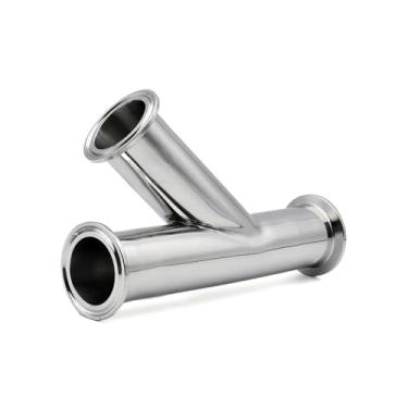 Imagem de Tubo OD 3.8 cm 5.1 cm 7.6 cm 10.2 cm SS304 aço inoxidável inclinado em forma de Y 3-Way Tri Clamp Fitting Spliter Homebrew Beer Wine WWECCQIJ (virola de 51 mm 64)