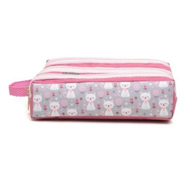 Imagem de Estojo Escolar Masculino Triplo 3 Divisórias Varias Estampas Organizad