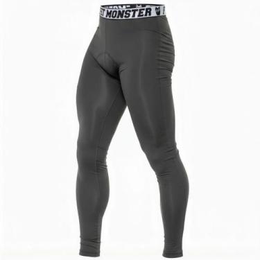 Imagem de Calça Térmica Segunda Pele Esportivo Masculino Proteção UV50 Microfibr