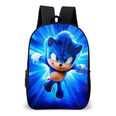 Imagem de Mochila Infantil Escolar Simples Novidade Jogo Soni Corrida Lançamento