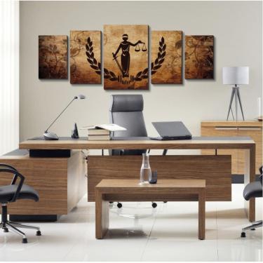 Imagem de Quadro Decorativo Deusa Da Justiça G 5 Peças MDF 115x60cm
