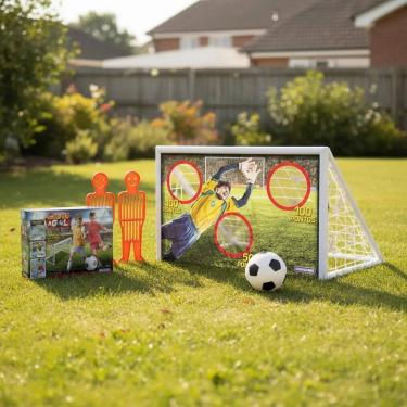 Imagem de Kit 2 Mini Traves Infantil + 1 Bola De Futebol + 2 Barreiras