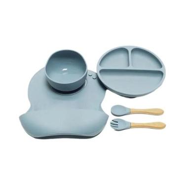 Imagem de Conjunto De Pratos De Silicone Para Crianças Com Sucção, Tigela Antide