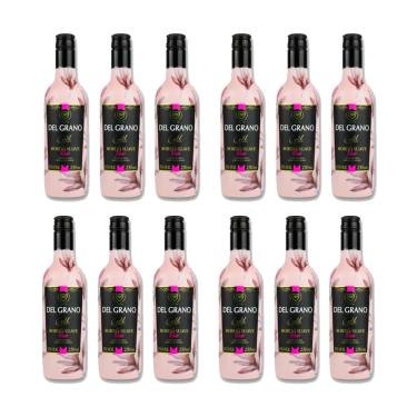 Imagem de MINI VINHO DEL GRANO GOLD BORDÔ SUAVE ROSÉ PACK C/12UN 250ML