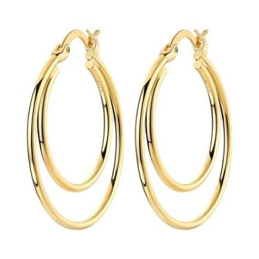 Imagem de Brincos De Argola Em Prata 925 Com Pérola E Estrela Para Mulheres, Bri