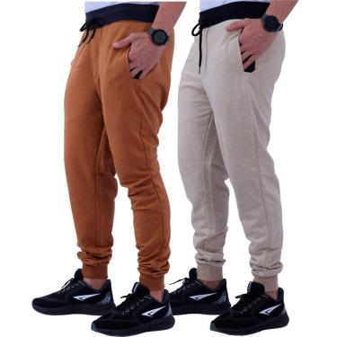 Imagem de Kit 2 Calças Masculina MXD Conceito Moletom Slim Fit Cores Cor:;Tamanho:GG;Gênero:Masculino-Masculino