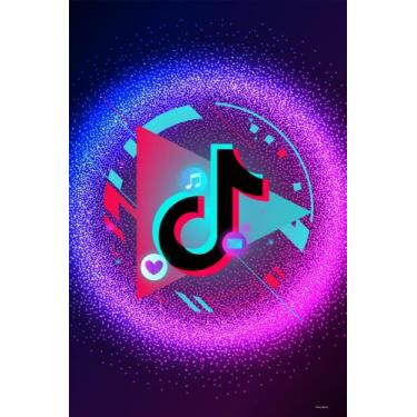 Imagem de Painel Festa Retangular Para Casado 1,5x2,2m Tik Tok mod 4 - Fantasia 