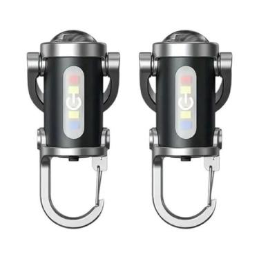 Imagem de Lanterna Mini Recarregável Para Chaveiro Com Luz COB Para Emergências 