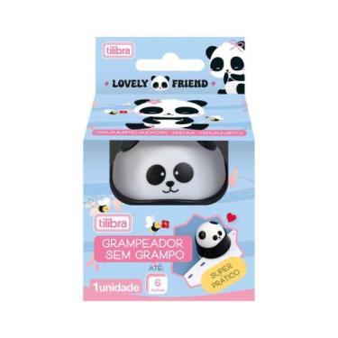 Imagem de Grampeador 6 Folhas Panda sem Grampos Tilibra