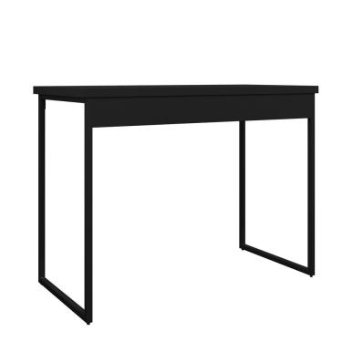 Imagem de Escrivaninha Retangular para Home Office Industrial sem Gavetas MDF Ferro 100CM Preto