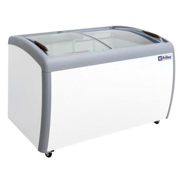 Imagem de Freezer Horizontal Frilux RF-107-C 360 Litros Vidro Curvo com Rodízios com Trava Branco 220V
