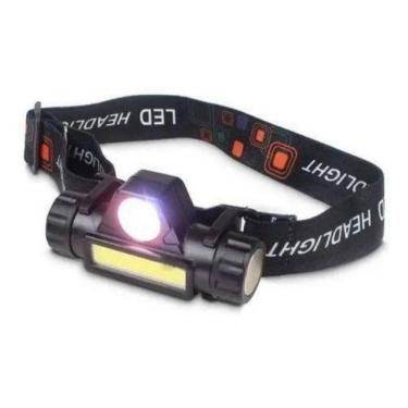 Imagem de Lanterna De Cabeça 1 Led Com Sinalizador High Power Headlamp - Ideal Para Trekking, Camping, Pesca, Ciclismo
