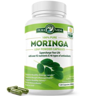 Imagem de Suplemento Moringa Pura Vida Em Pó 500 Mg 120 Cápsulas-Unissex