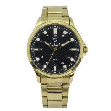 Imagem de Relógio Masculino de Aço Tuguir Analógico Infinity TGI37217 Dourado e Preto-Masculino