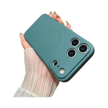 Imagem de Capa De Silicone Líquido Fosco Com Carregamento Sem Fio Magsafe Para i