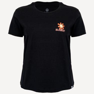 Imagem de Camiseta Element M/C Flowers Logo Preto-Preto-GG-Feminino