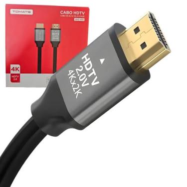 Imagem de Cabo HDMI 2.0 10 Metros 4K Ultra HD 3D Tomate Conector Folheado a Ouro